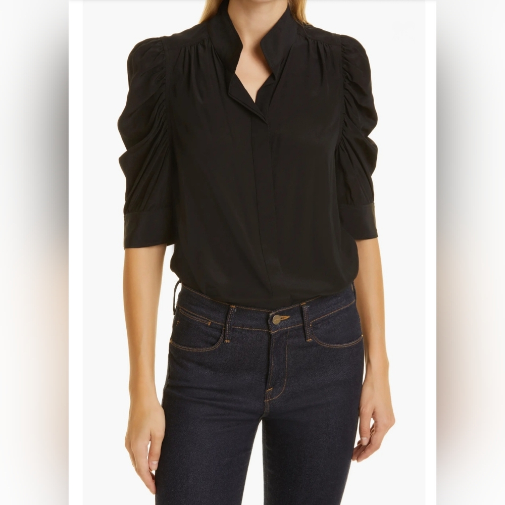 Frame Denim Black Blouse